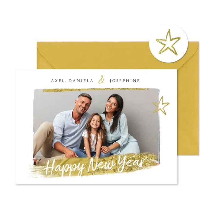 Grußkarte Neujahr mit Foto