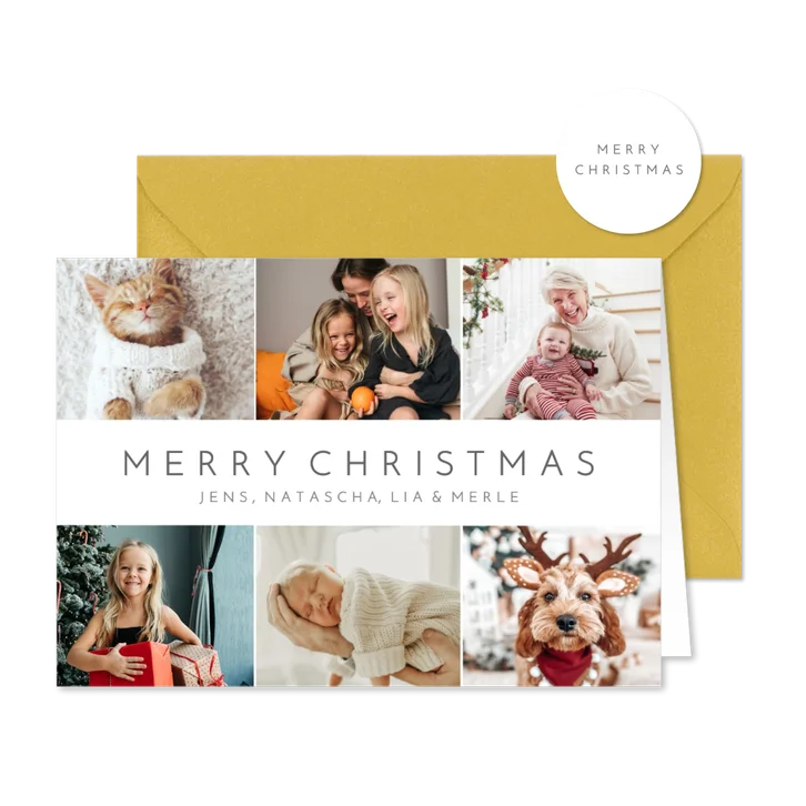 Grußkarte Weihnachten Fotoserie 'Merry Christmas'