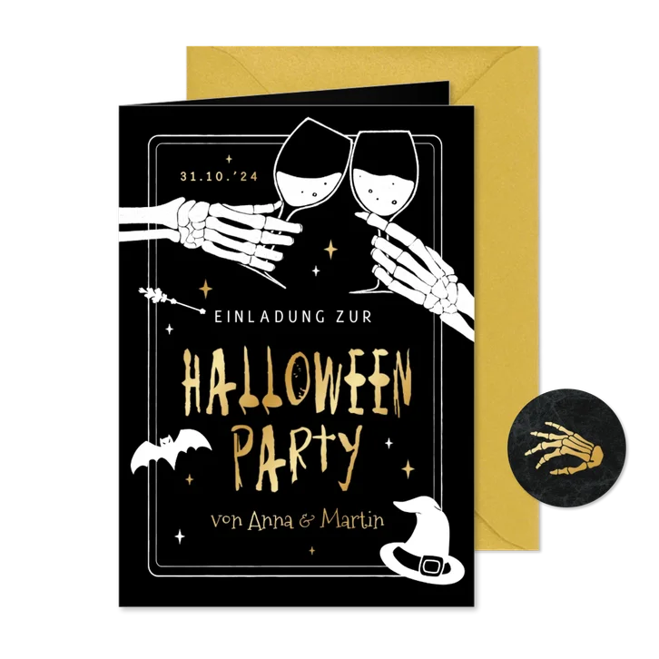 Halloweenparty Einladungskarte zur Kostümparty