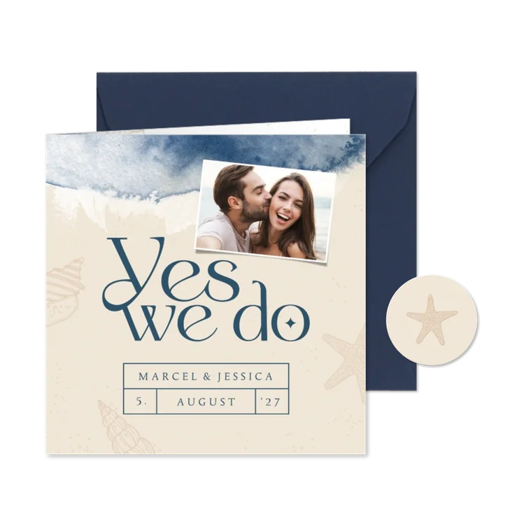 Hochzeitseinladung Brandung