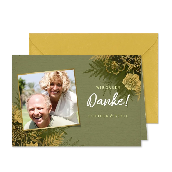 Hochzeitsjubiläum Danksagung Foto & Blumen