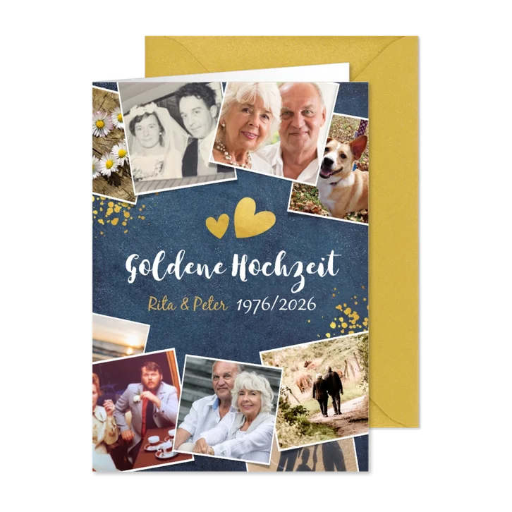 Hochzeitsjubiläum-Einladung Fotocollage