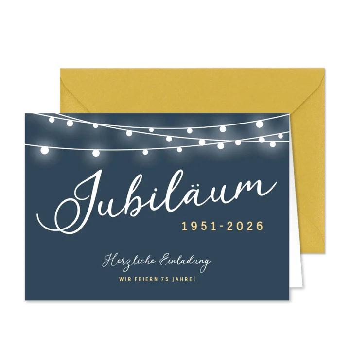Jubiläumseinladung Firmenjubiläum Lichterkette