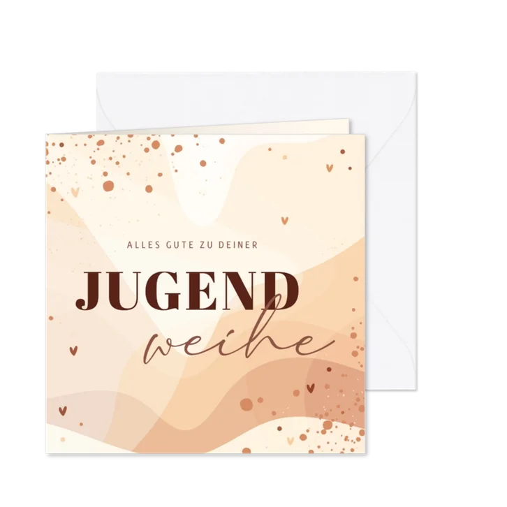 Jugendweihe Glückwunschkarte abstrakt