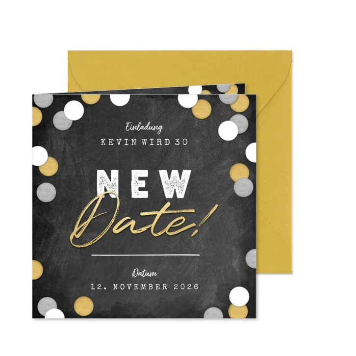 Karte zur Terminverschiebung 'New Date'