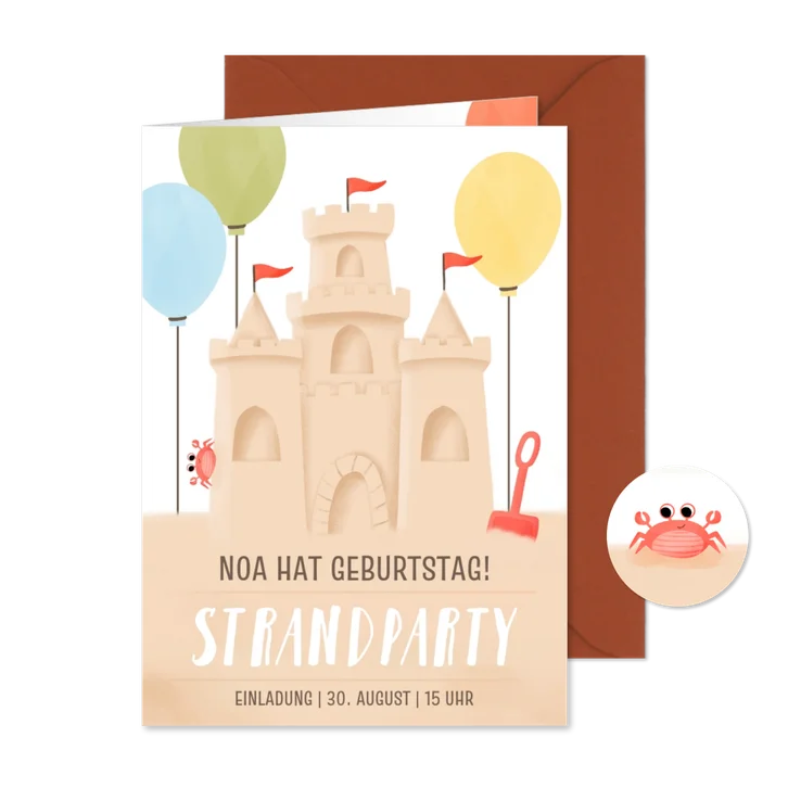 Kindergburtstag Einladung Sandburg