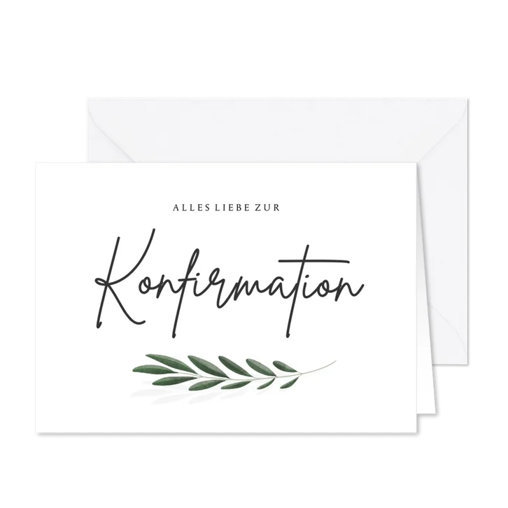 Konfirmation Glückwunschkarte Olivenzweig