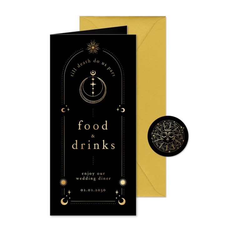 Menükarte Hochzeit Tattoo Astrologie Mond