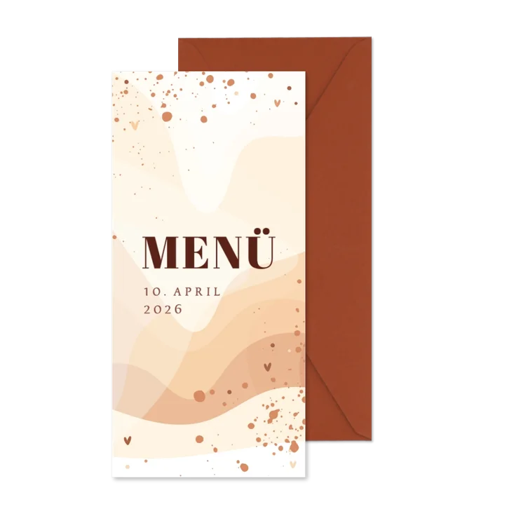 Menükarte Jugendweihe grafisch