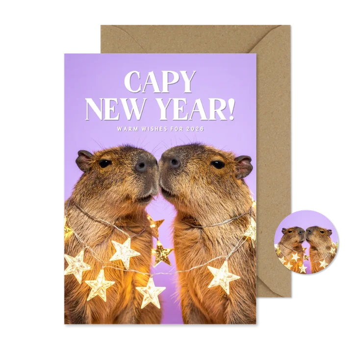 Neujahrsgrüße Capybaras