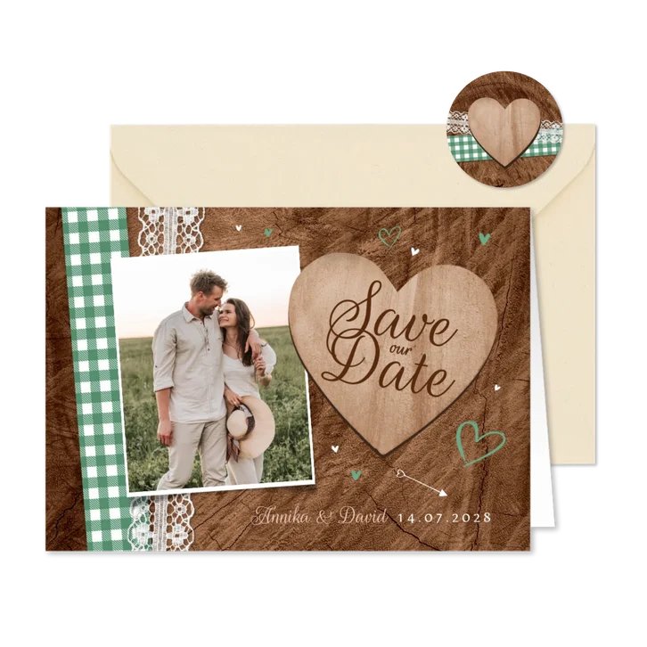 Save-the-Date-Karte Trachtenlook