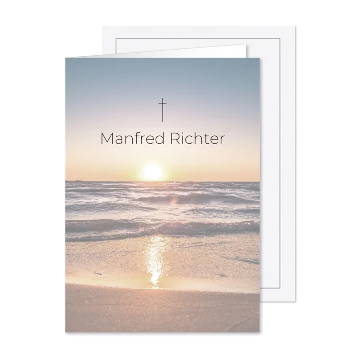 Trauerkarte Sonnenuntergang am Strand