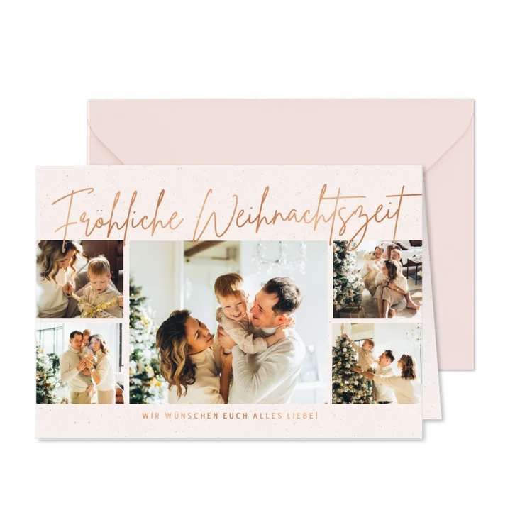 Trendy Weihnachtsgrüße Fotocollage
