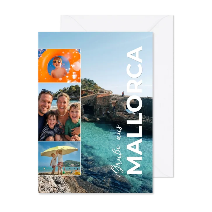 Urlaubsfotokarte sonnige Grüße von Mallorca