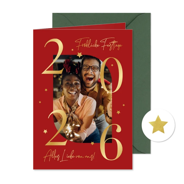 Weihnachtsgrüße Foto mit großer 2026