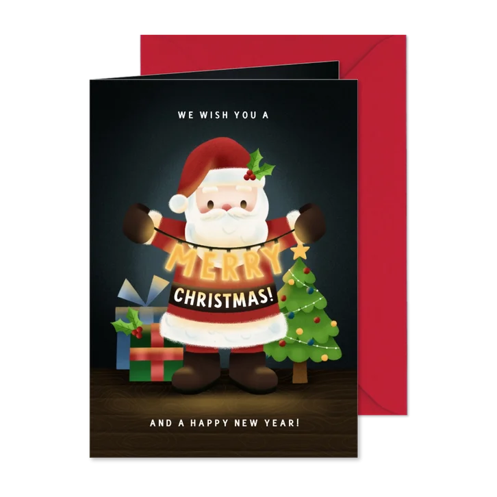 Weihnachtsgrüße Weihnachtsmann 'Merry Christmas'