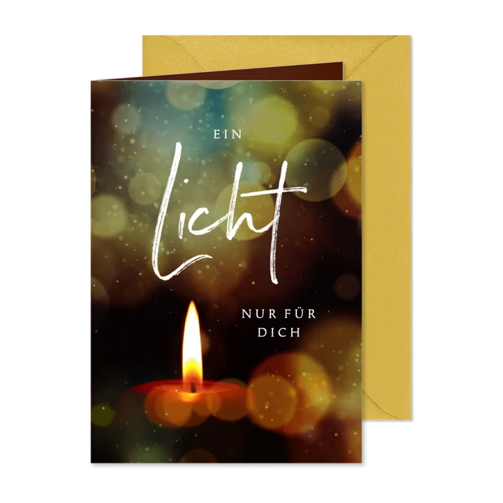 Weihnachtskarte / Adventskarte mit Kerze