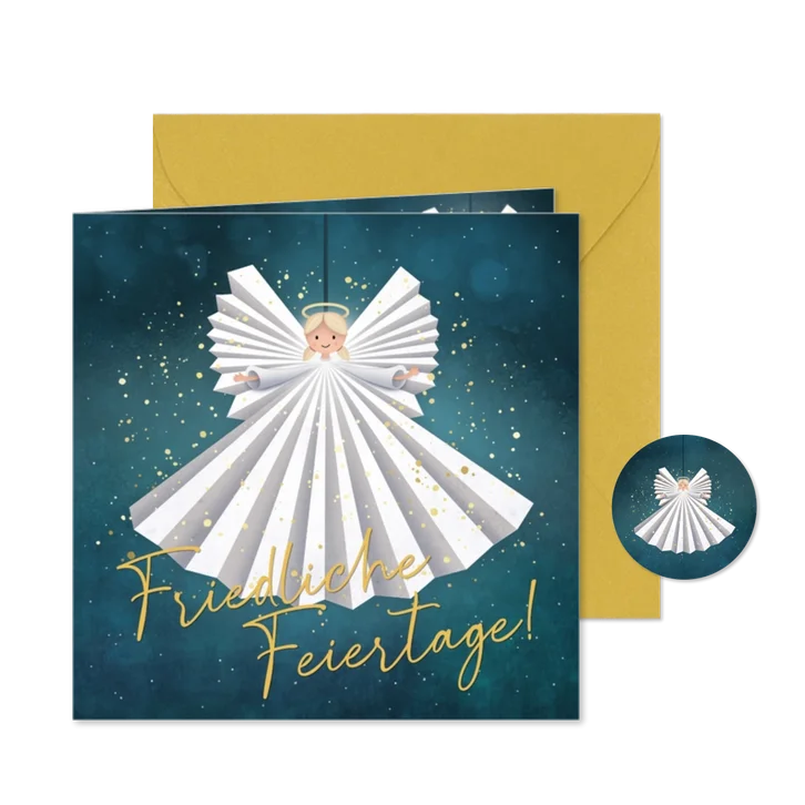 Weihnachtskarte Friedensengel