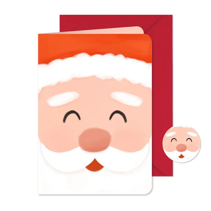 Weihnachtskarte fröhlicher Weihnachtsmann