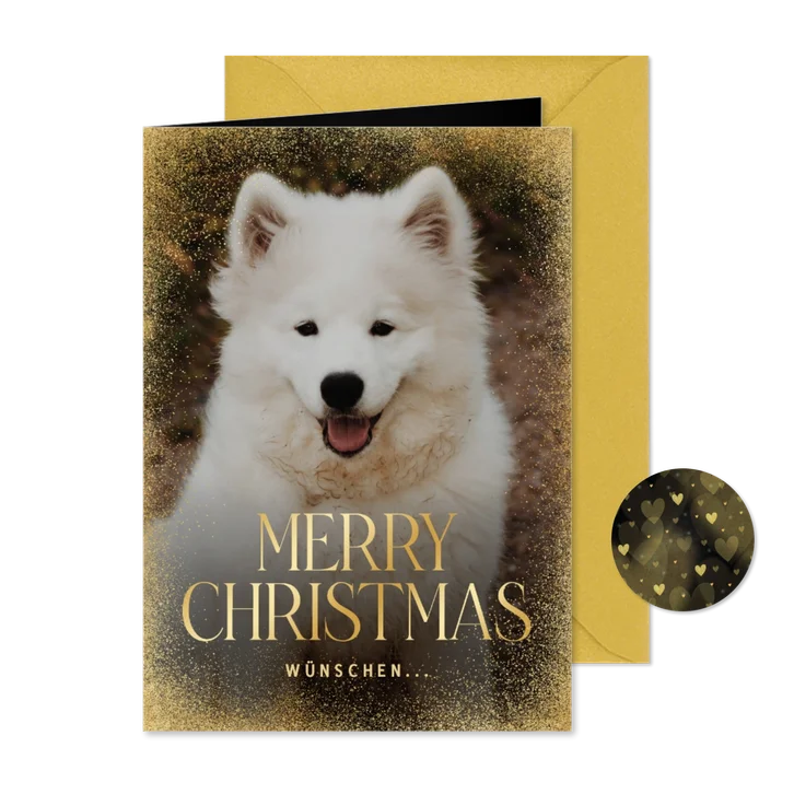 Weihnachtskarte großes Foto 'Merry Christmas'