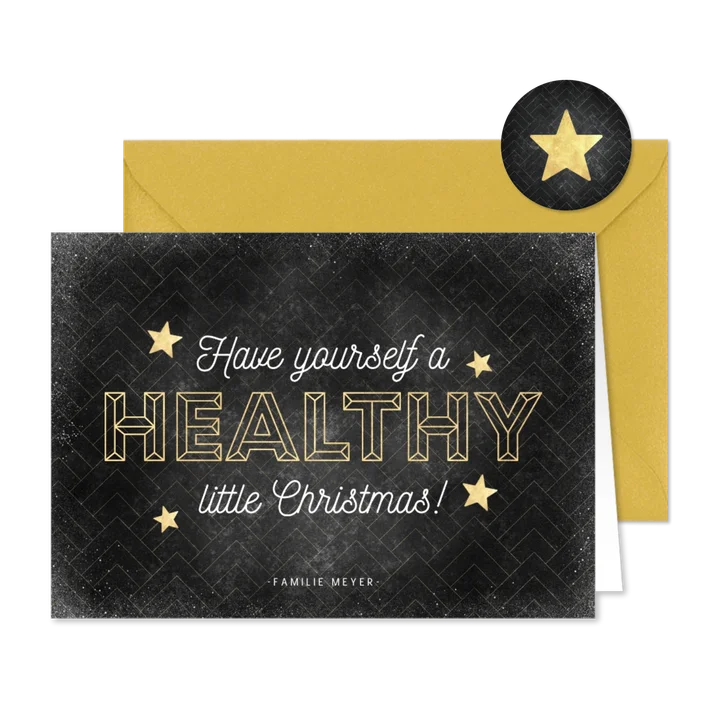 Weihnachtskarte Have yourself a healthy little Christmas