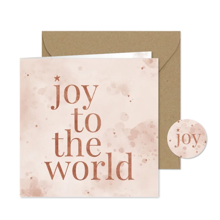 Weihnachtskarte 'Joy to the World'