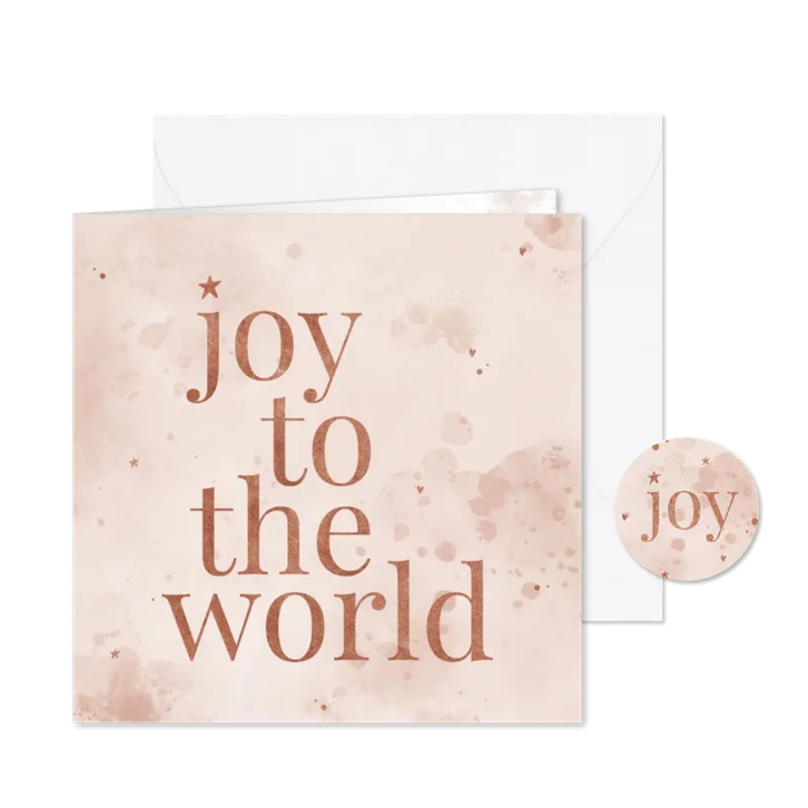 Weihnachtskarte 'Joy to the World'