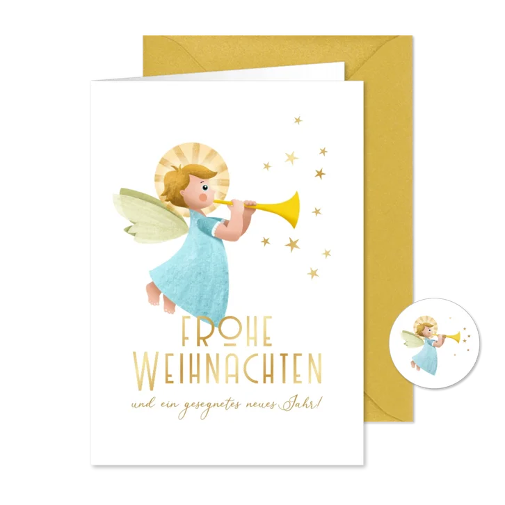 Weihnachtskarte kleiner Engel