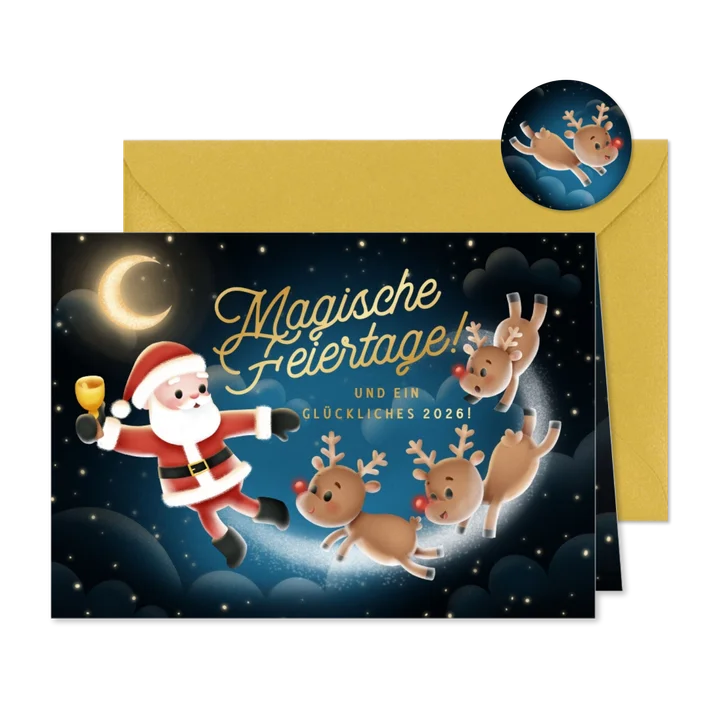 Weihnachtskarte 'Magische Weihnachten'
