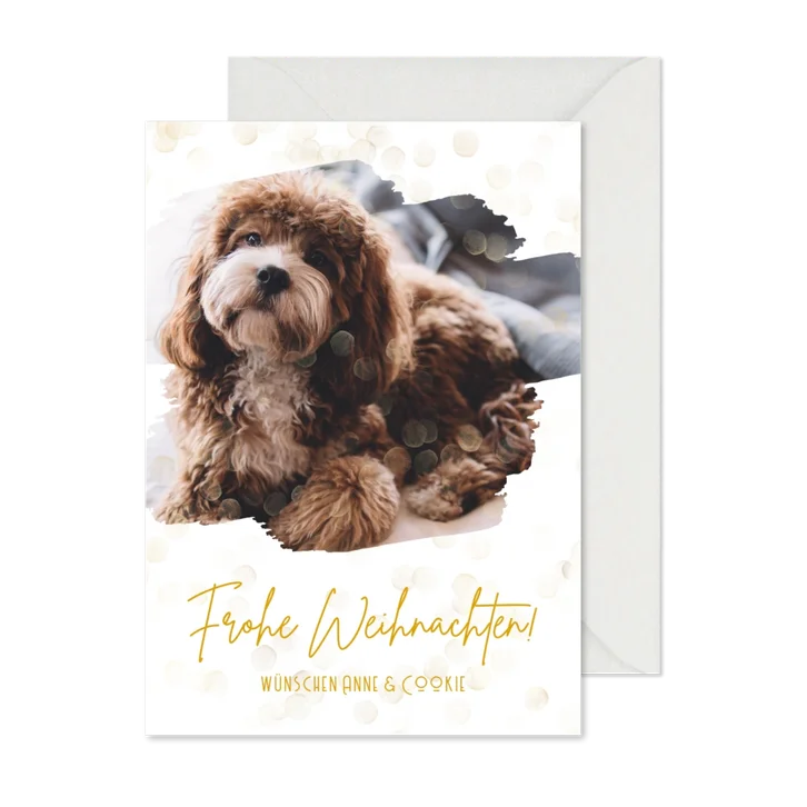 Weihnachtskarte mit Hund
