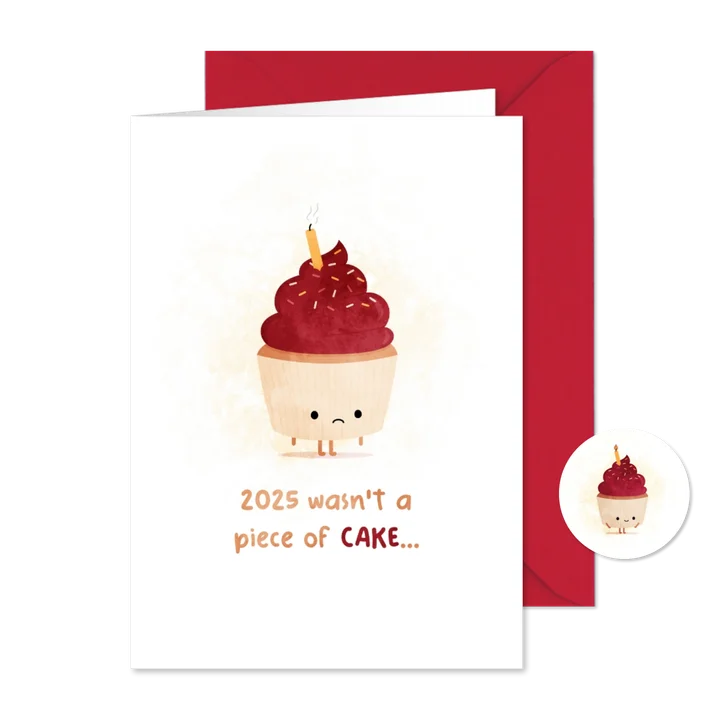 Weihnachtskarte 'Piece of cake'