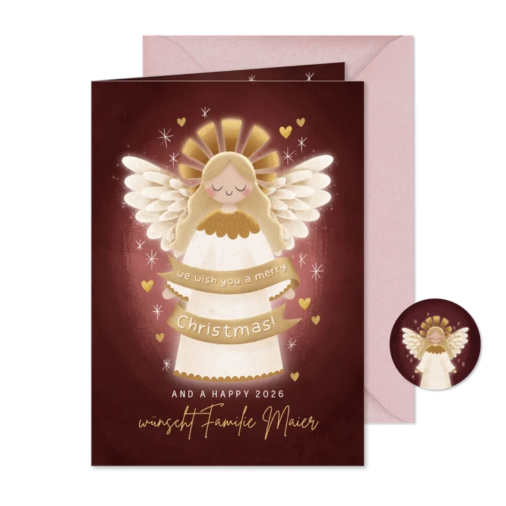 Weihnachtskarte Weihnachtsengel