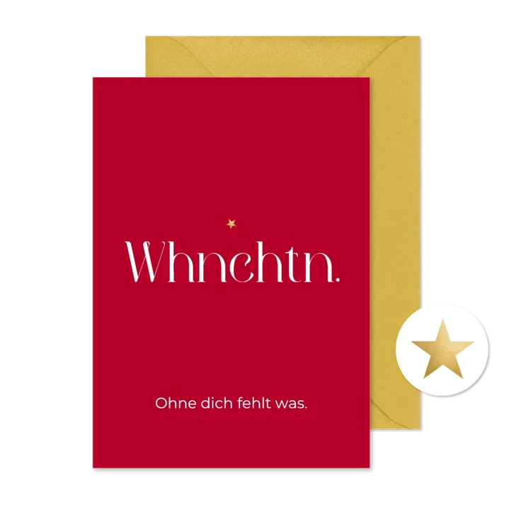 Weihnachtskarte 'Whnchtn'