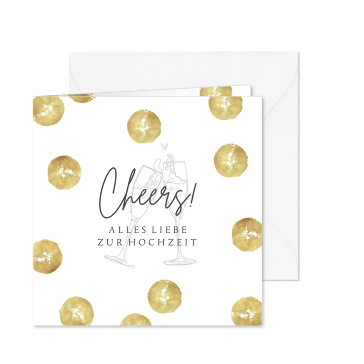 Zur Hochzeit Glückwunschkarte Cheers