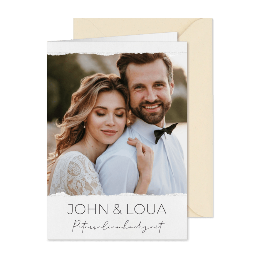 12,5 Jahre Hochzeitsjubiläum Fotokarte Einladung - Karteneindruck
