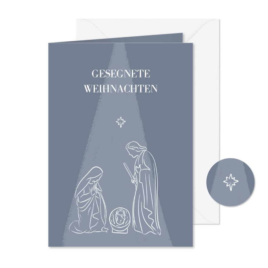 Christliche Weihnachtskarte Jesuskind - Karteneindruck