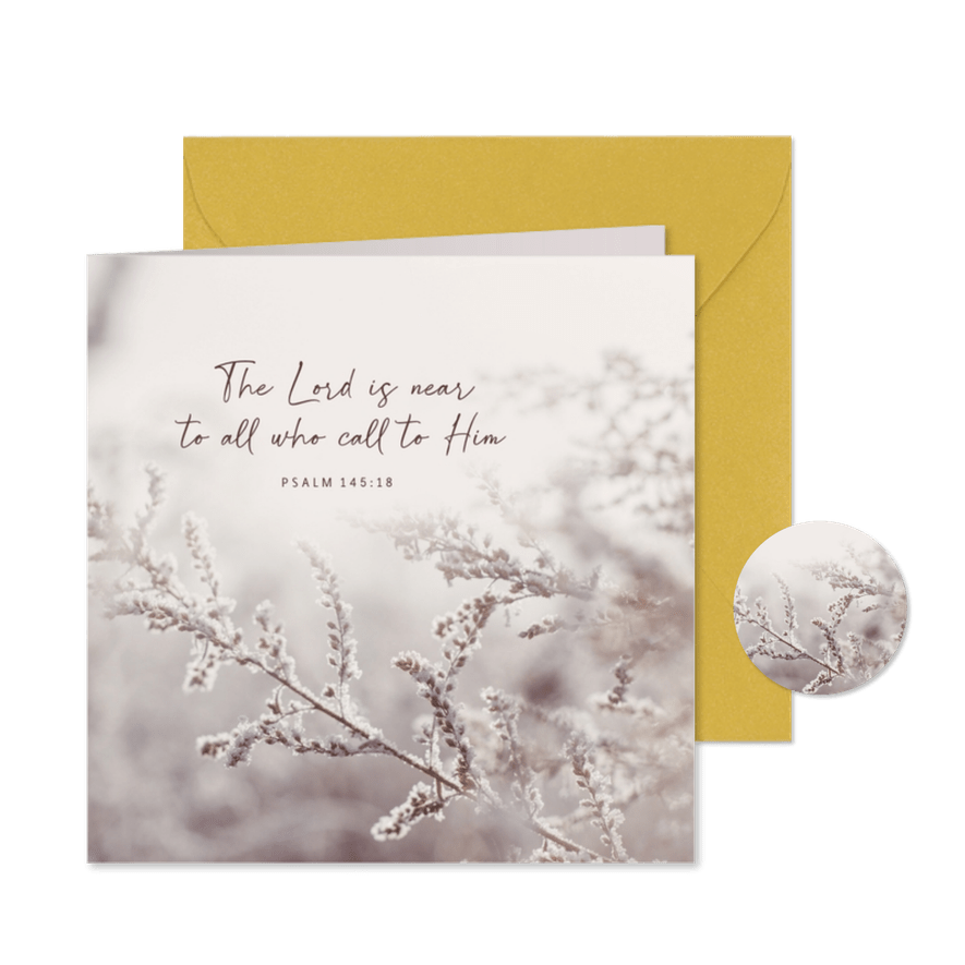 Christliche Weihnachtskarte winterliche Zweige - Karteneindruck