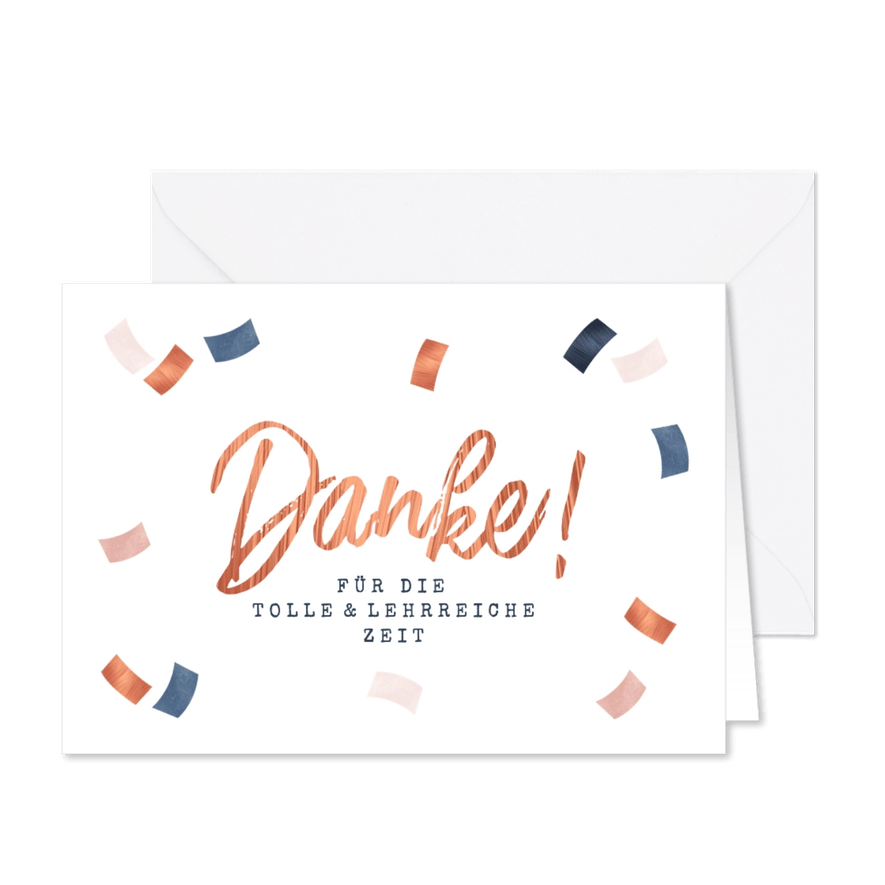 Dankeskarte Abschied Arbeit / Studium / Praktikum / Lehre - Karteneindruck
