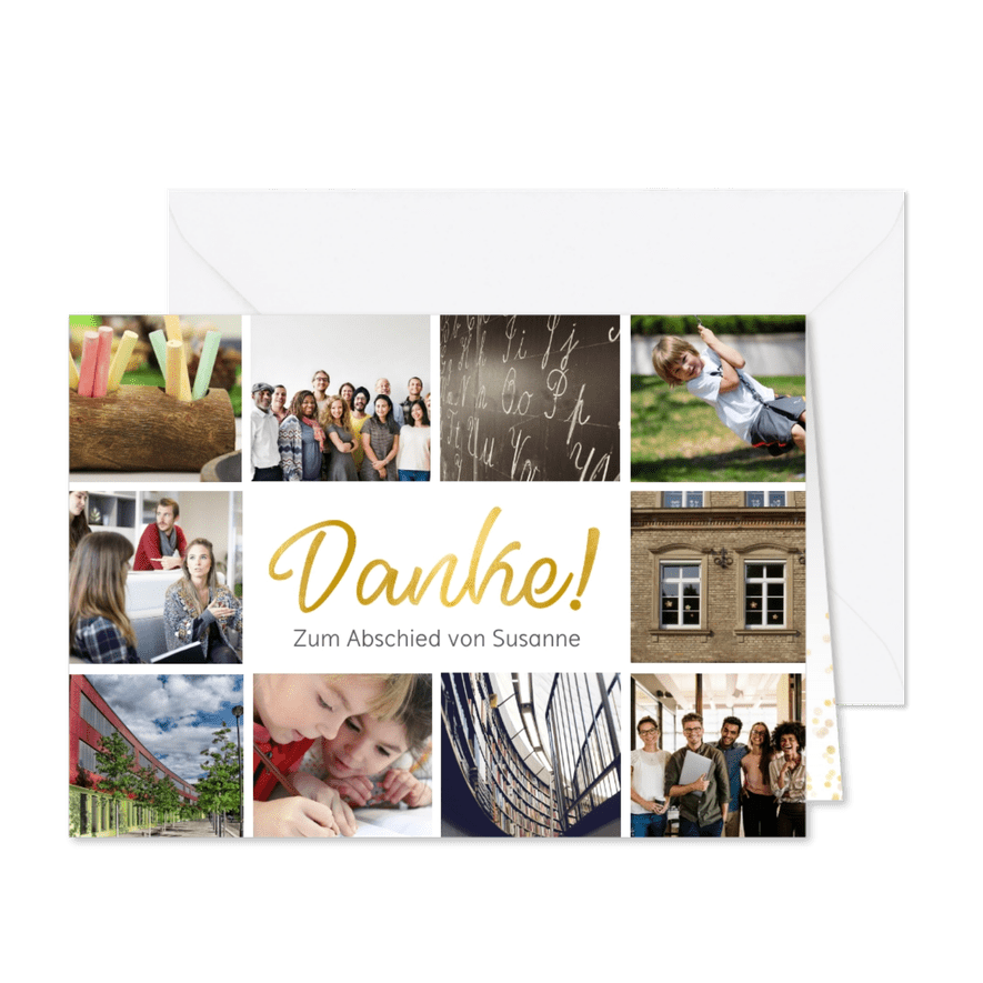 Dankeskarte Abschied Kollege/Kollegin Fotos - Karteneindruck