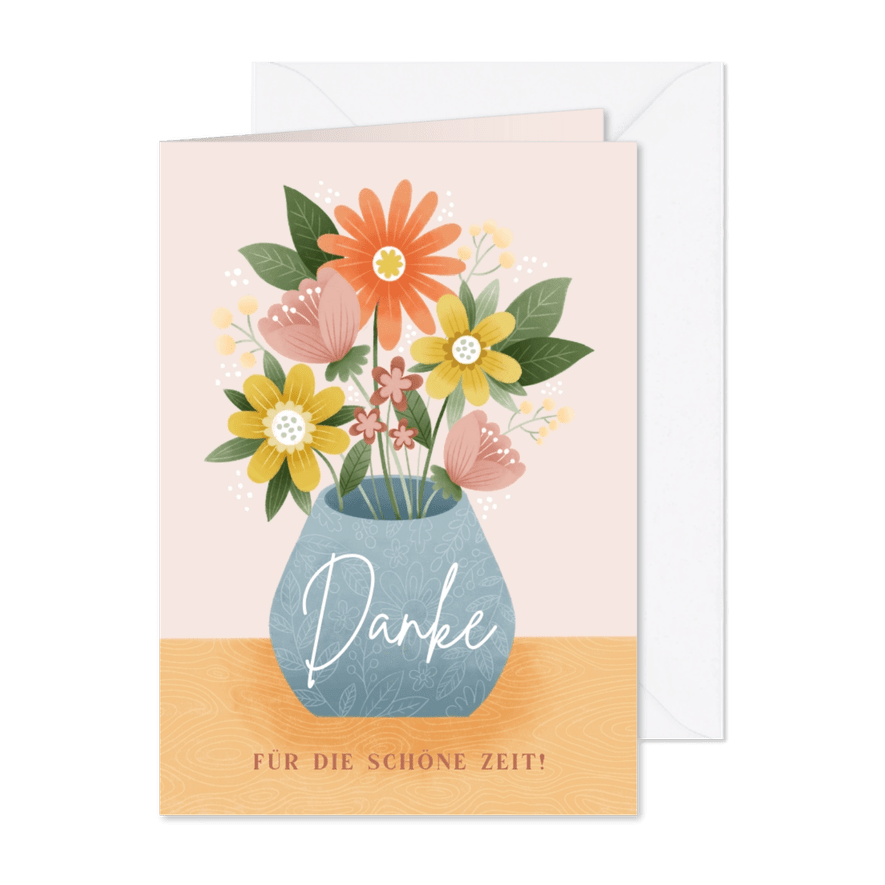 Dankeskarte Blumenstrauß - Karteneindruck