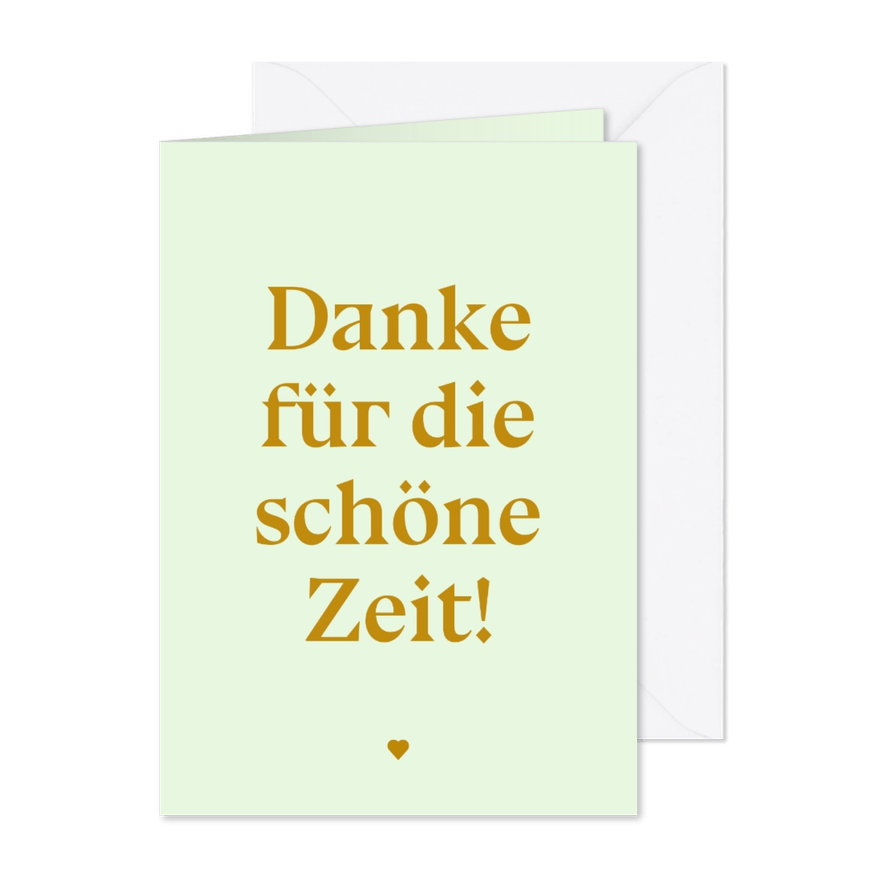 Dankeskarte 'Danke für die schöne Zeit' - Karteneindruck