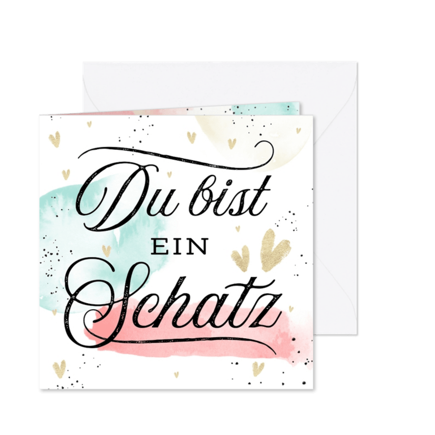 Dankeskarte 'Du bist ein Schatz' - Karteneindruck
