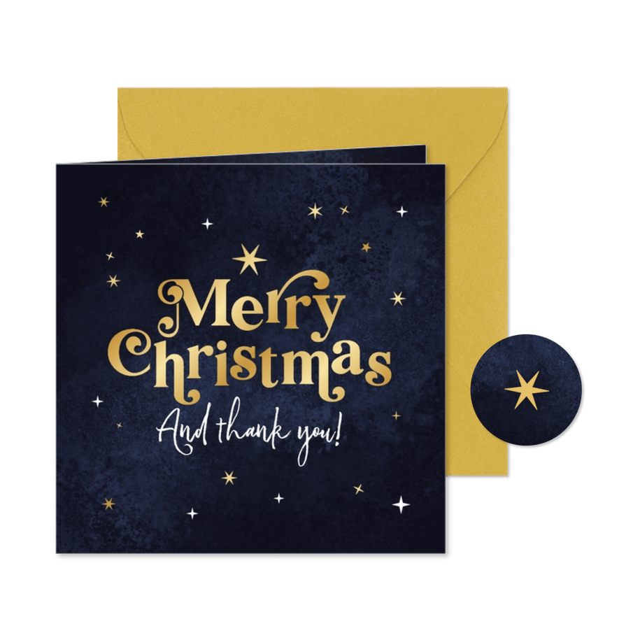 Dankeskarte Geschäftlich Weihnachten International - Karteneindruck