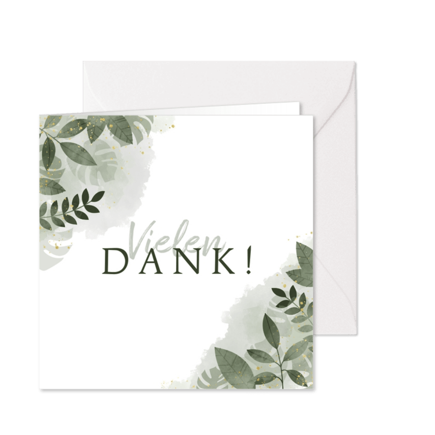 Dankeskarte Hochzeitstag botanisch - Karteneindruck
