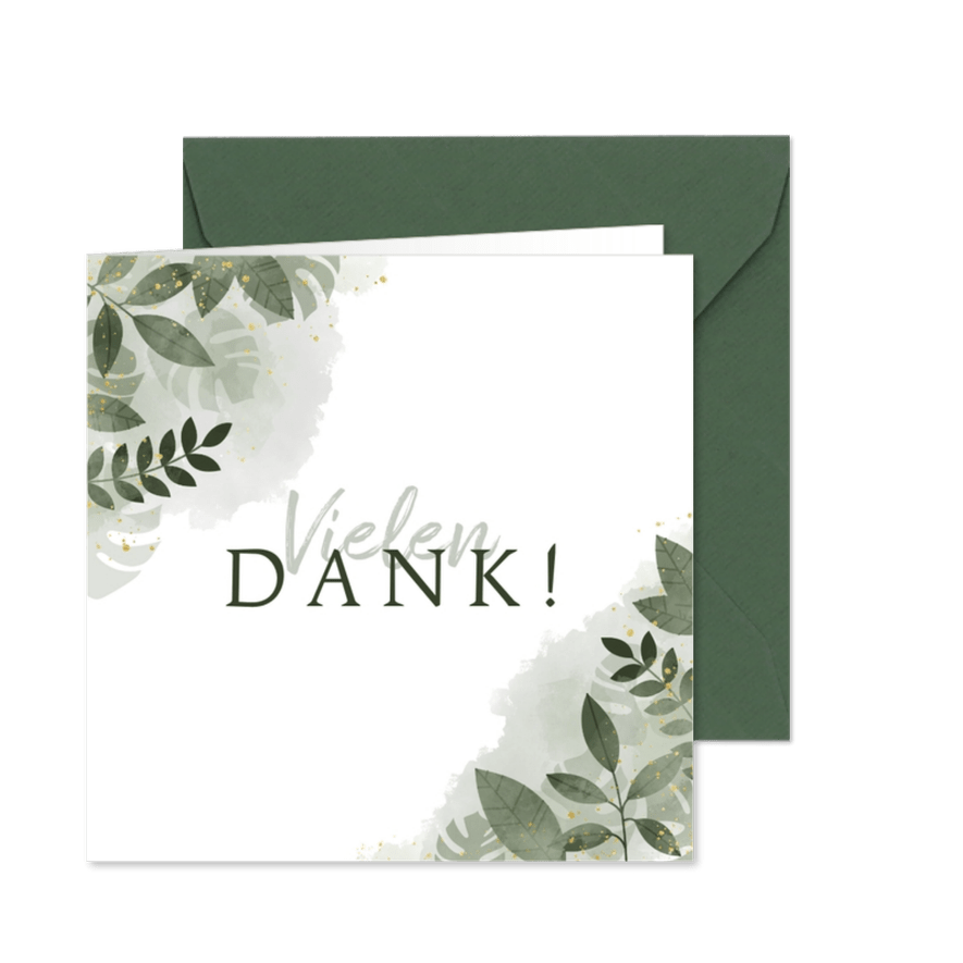 Dankeskarte Hochzeitstag botanisch - Karteneindruck