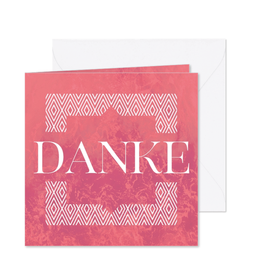 Dankeskarte mit marokkanischem Muster - Karteneindruck