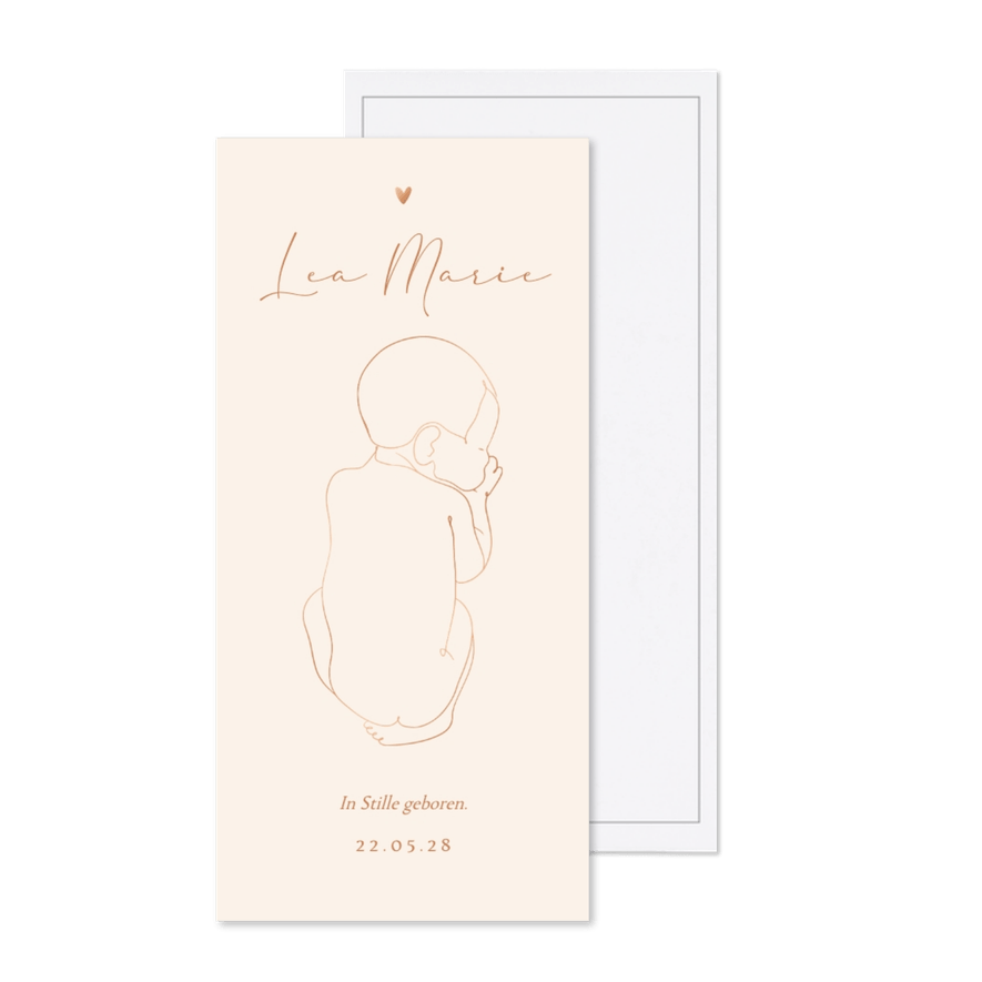 Dankeskarte Trauer pastell Sternenkind - Karteneindruck