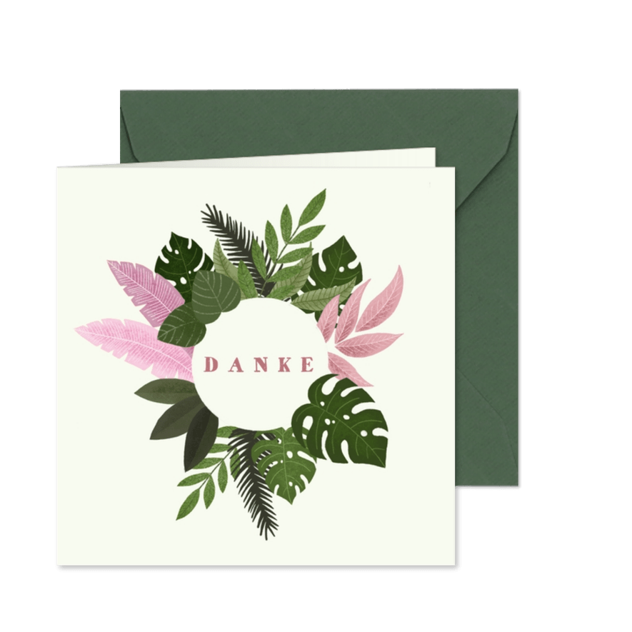 Dankeskarte zur Geburt botanisch Foto innen - Karteneindruck
