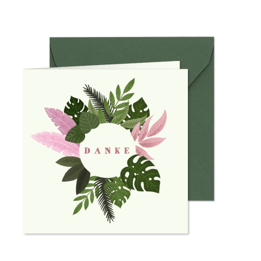 Dankeskarte zur Geburt botanisch Foto innen - Karteneindruck
