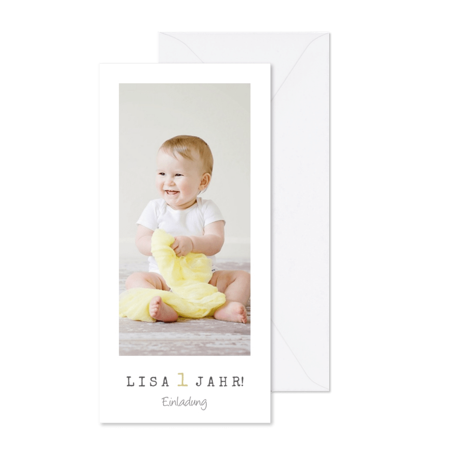 DIN lang Fotokarte mit einem Foto - Karteneindruck
